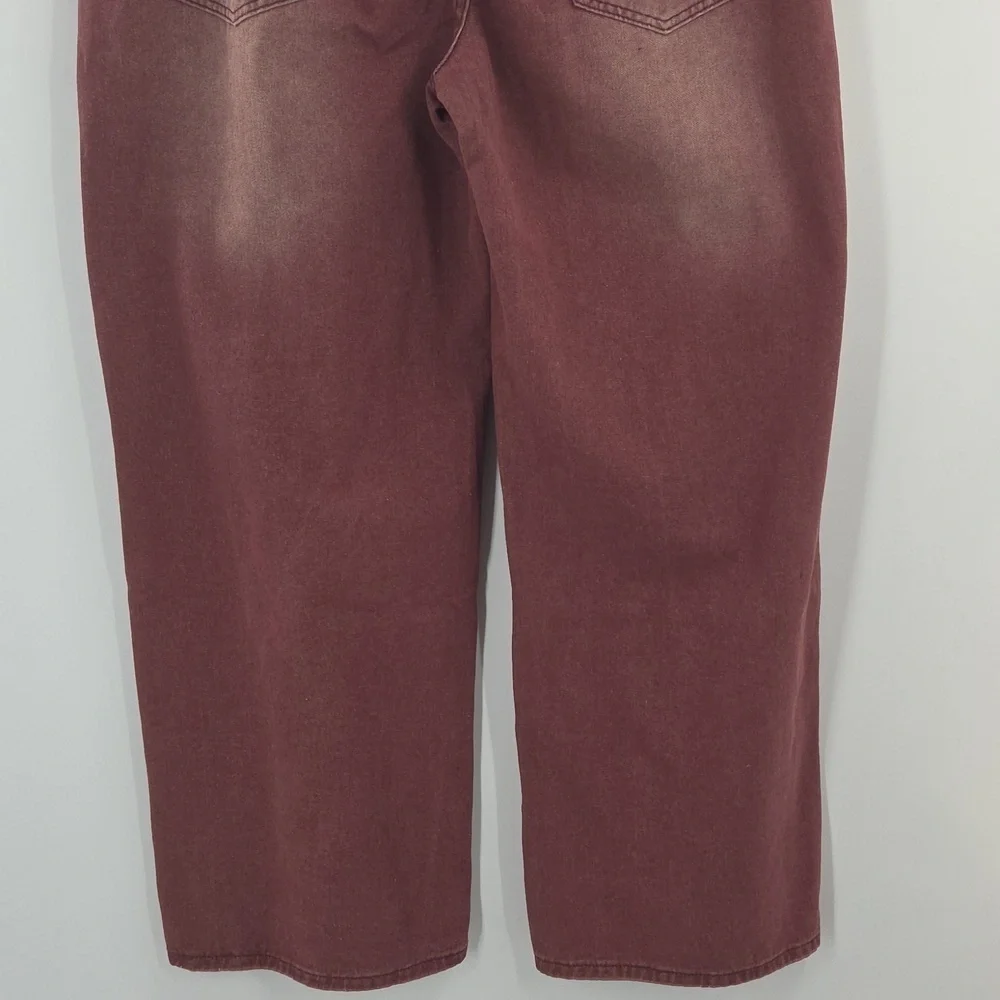 Mens Red Wide Leg Skater Jeans NWT